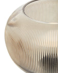 Large Ribbed Smoked Glass Table Lamp | Enola