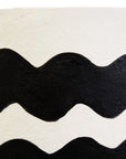 Black and White Curved Stripe Papier Mache Table Lamp | Carta