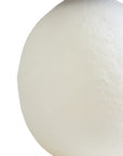 White Papier Mache Table Lamp with Black Raffia Shade | Carta