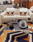 Curve Pattern Rectangular Cushion | Bosie Ozella