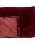 Bosie Red Wine Faux Fur Throw | Lamina