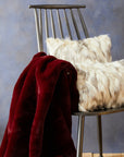 Bosie Red Wine Faux Fur Throw | Lamina