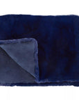 Bosie Navy Blue Faux Fur Throw | Lamina