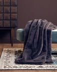 Bosie Grey Faux Fur Throw | Lamina