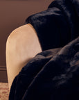 Bosie Black Faux Fur Throw | Lamina