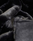 Bosie Black Faux Fur Throw | Lamina