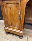 Antique Pine Pedestal Desk Dressing Table with Cupboards & Drawers