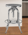 Gator Chrome Finish Adjustable Bar Stool
