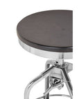 Gator Black Ash Wood and Chrome Finish Adjustable Bar Stool
