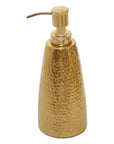 Allegra Gold Aluminium Soap Dispenser with Hammered Effect