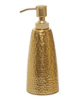 Allegra Gold Aluminium Soap Dispenser with Hammered Effect