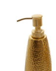 Allegra Gold Aluminium Soap Dispenser with Hammered Effect