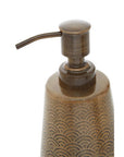 Allegra Gold Aluminium Soap Dispenser with Etched Detail