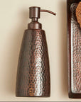 Allegra Dark Bronze Aluminium Soap Dispenser with Hammered Effect