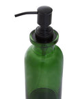 Allegra Green Glass Soap Dispenser with Black Pump 300ml