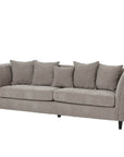 Taupe Three Seater Sofa with Cushion Back