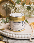 Oaked Chardonnay & Sandalwood Candle in a Matt Gold Tin