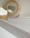 Anti-Roll Wedge Changing Mat - Greige Dash Print