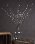 Lifelike grey pussy willow branch, 40.5� tall, with realistic catkins and natural grey-brown stems for home decor by sostter at brixbailey.com