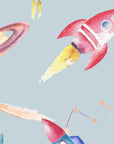 Watercolour Space Wallpaper | Rockets, Planets & Stars