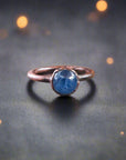 Blue Kyanite Ring – Electroformed Copper | Handmade by Blackbird & Sage