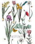 Hand-Drawn Pressed Flowers Greeting Card