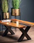 Handcrafted Live Edge River Coffee Table | Unique Wood Design