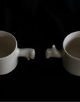 Thumb Up and Down Porcelain Gesture Cups