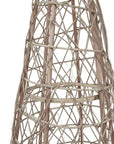 Festive LED Star Topped Wicker Christmas Tree Medium