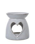 White Ceramic Heart Tealight Holder