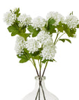 Cream Snowball Artificial Flower Foliage