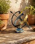 Armillary Small Solid Brass Verdigris Patina Sphere Sundial
