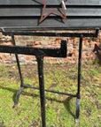 Pair Antique Cast Iron Trestle Table Bases Industrial Garden Table Legs