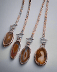 Agate Slice Necklace - Crystal Jewelry | Handmade by Blackbird & Sage