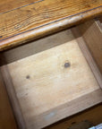 Antique Pine Pedestal Desk Dressing Table with Cupboards & Drawers