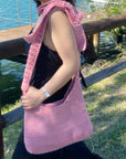 Handmade Crochet Bag - 100% Knitting Yarn, Eco-Friendly & Sustainable, 23cm Height, 34cm Large, Vibrant Colors by Sook Stainable at brixbailey.com