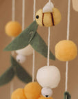 Handmade Yellow Bees baby mobile-3