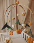 Handmade Yellow Bees baby mobile-1