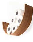 Handmade Wooden Toilet Paper Holder - Smile