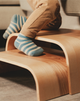 Adjustable Wooden Step Stools - Set of 2