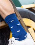 Navy Sheep Bamboo Socks