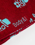 Novelty party socks with glasses and mustache print, premium cotton-rich, ultra-snug, trending holiday gift, best-selling pack of 4 by Body and I at brixbailey.com