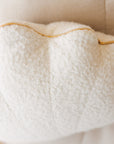 Luxury Ecru Boucle Throw Pillows for Sofa and Bed, Soft Chunky Knit, Scandinavian Style, Premium Polyester, Cozy Nursery Decor by Minicamp at brixbailey.com