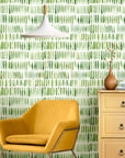 Green Watercolor Brushstroke Pattern Wallpaper