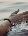 Luxury volcanic stone bracelet with agate gemstone, inspired by Iceland, Earth elements, freedom symbol, best-selling unisex design by Arcticus at brixbailey.com