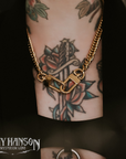 ML x Amy Hanson Gold Scorn Carabiner Necklace