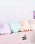 CBD - 5 Hearts Shaped Shower Steamers/ fizzies with CBD - in a Gift Box - Can be personalized. (THC free)-0