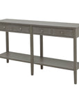 Four Drawer Console Table in Distressed Grey Finish