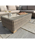 Modern Outdoor Table Set with Corner and Coffee Table