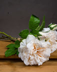 Artificial peachy cream rose bouquet with rustic twine, perfect for weddings and home decor by sostter at brixbailey.com